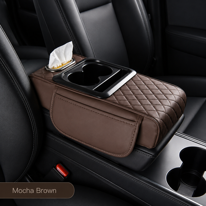 ✨ All-in-One Car Armrest Organizer – Cup Holder, Tissue Box & Side Storage
