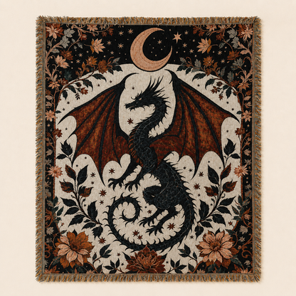 🌞 Boho Sun & Moon Celestial Patchwork Woven Blanket with Tassels 🌙