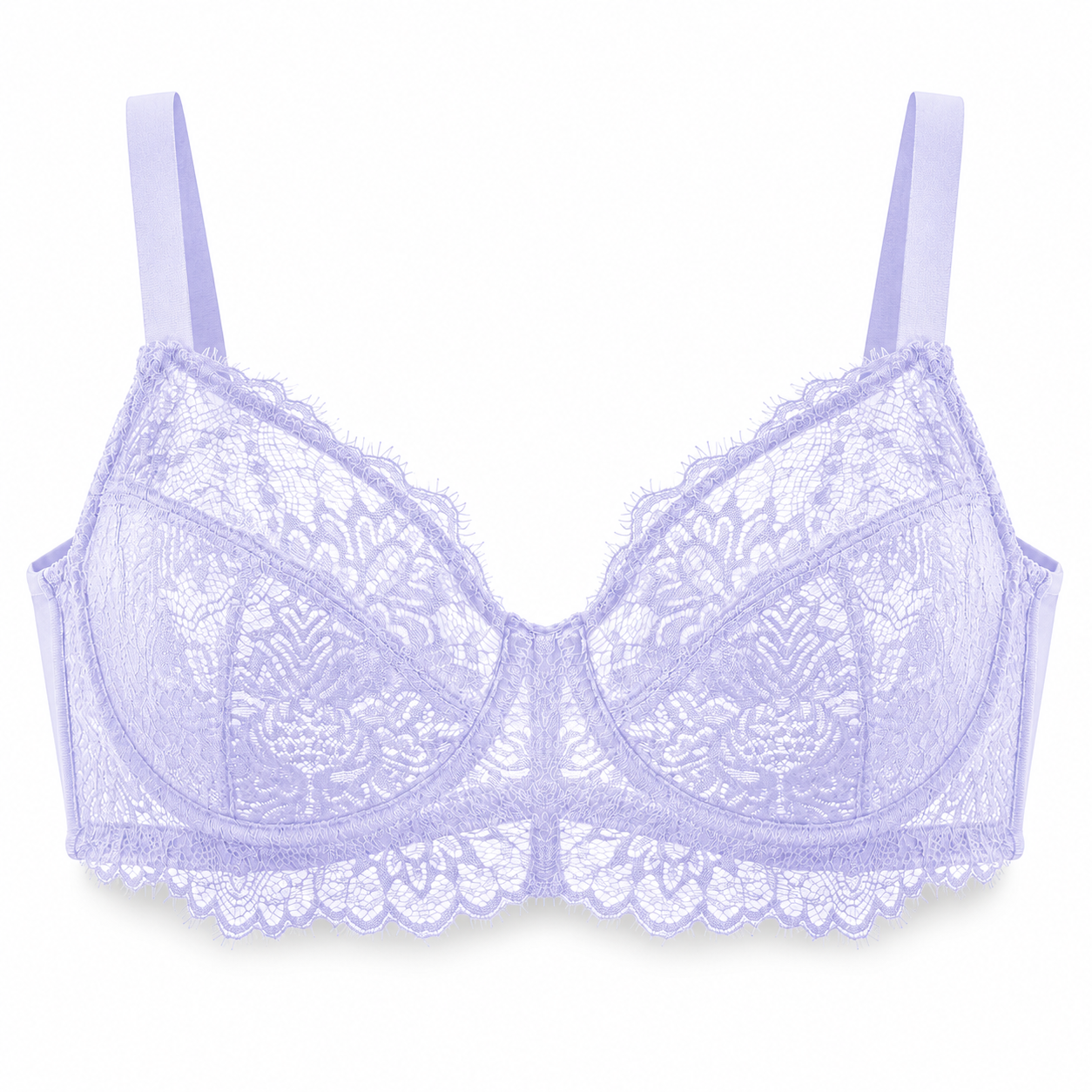 🌸 Full-Coverage Lace Minimizer Bra with Plush Underwire & Smoothing U-Back ✨