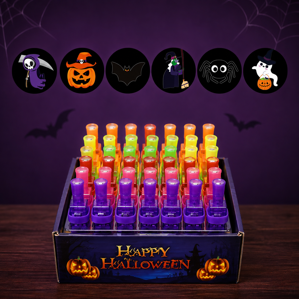 🎃 36-Piece Halloween LED Finger Projection Lights Set for Party Favors 👻