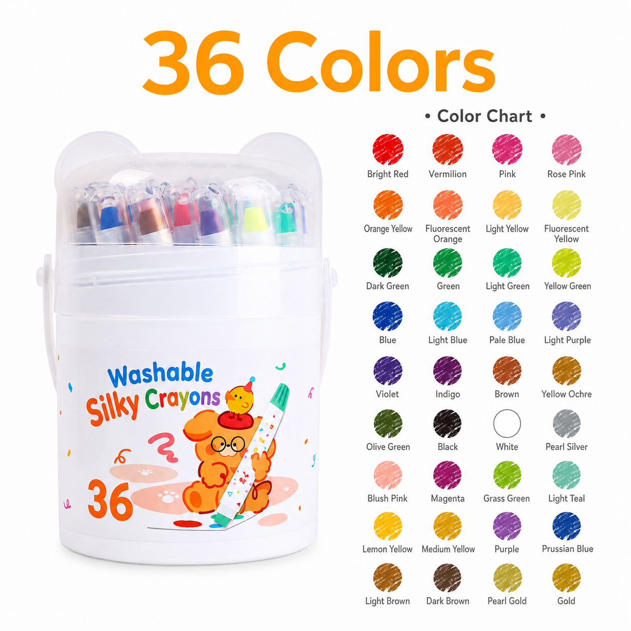 🎨 Washable Twist-Up Silky Crayons for Kids – Mess-Free 3-in-1 Coloring Set
