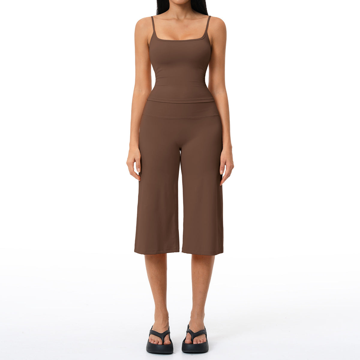 🧘 Women's 2-Piece Tank & Cropped Wide-Leg Activewear Set ✨