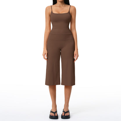 🧘 Women's 2-Piece Tank & Cropped Wide-Leg Activewear Set ✨