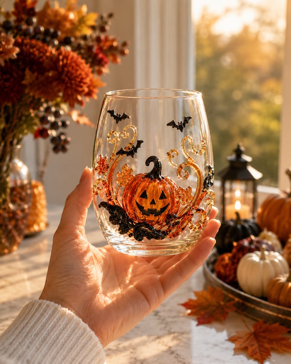 🎃 3D Halloween Glassware Set – Spooky Sips & Party Vibes