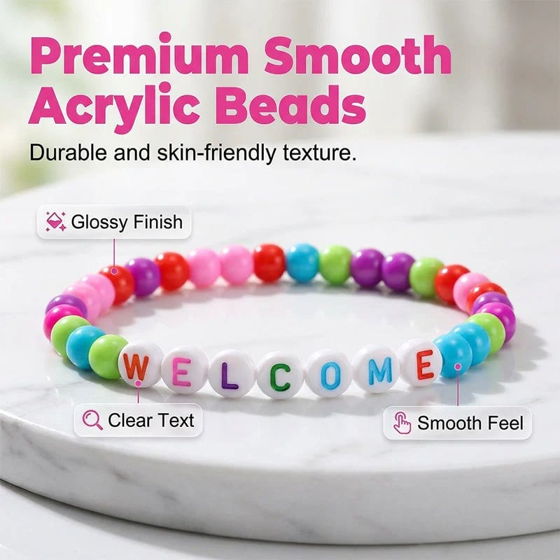 🏆Limited Time Sale 49% OFF✨🌈Pack of 25 Welcome BeadBracelets - StrengthenClassroom Friendship & SpreadWarm Kindness!