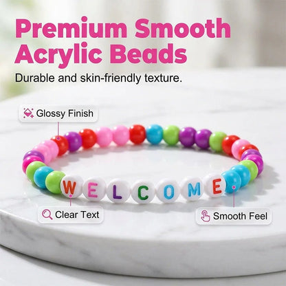 🏆Limited Time Sale 49% OFF✨🌈Pack of 25 Welcome BeadBracelets - StrengthenClassroom Friendship & SpreadWarm Kindness!