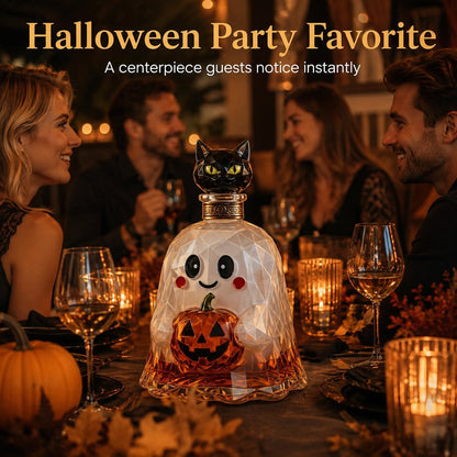 🔥HOT SALE🔥 Ghost Pumpkin Glass Decanter – 330ml Halloween Home Bar Bottle