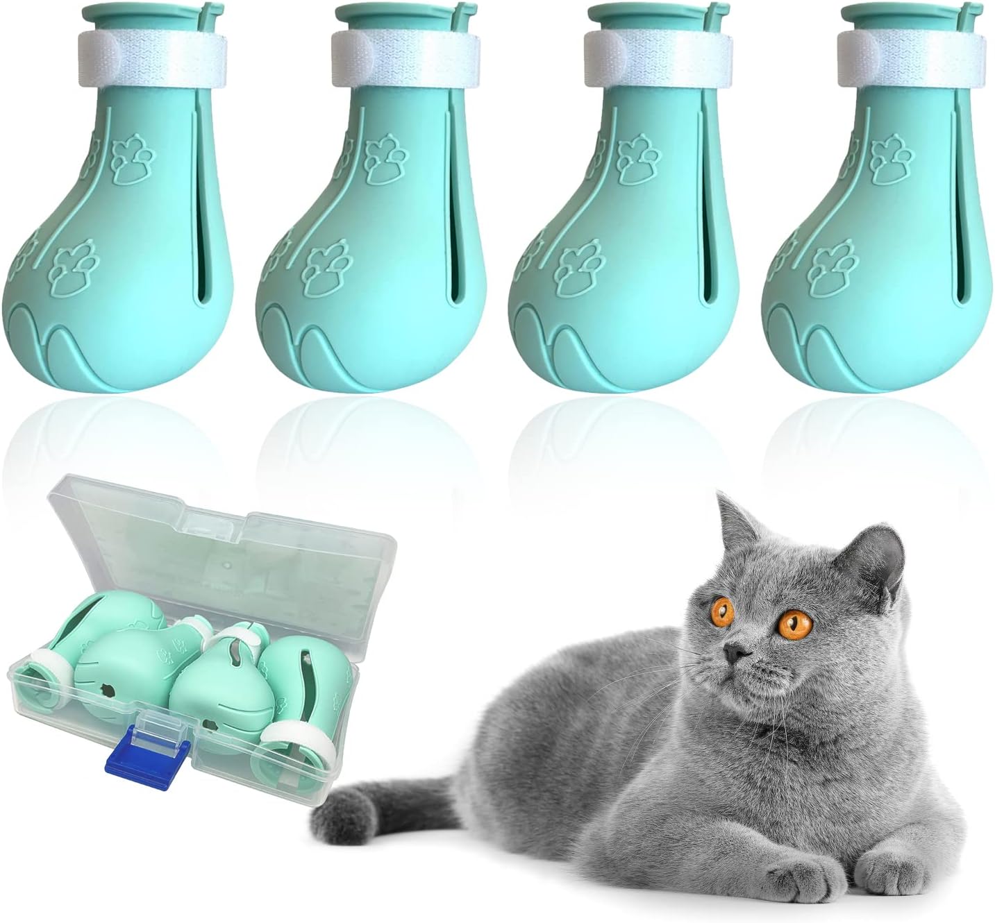 Pet Shoes: Scratch-Resistant, Bathing, Medication, and Injection-Safe Silicone Cat Paw Covers (Durable)