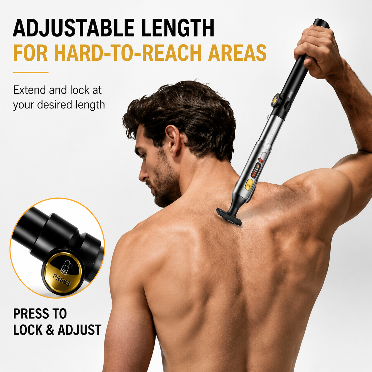 New Retractable Trimmer for Men: Body Hair and Nose Hair Trimmer, Electric Shaver, and Hair Clipper