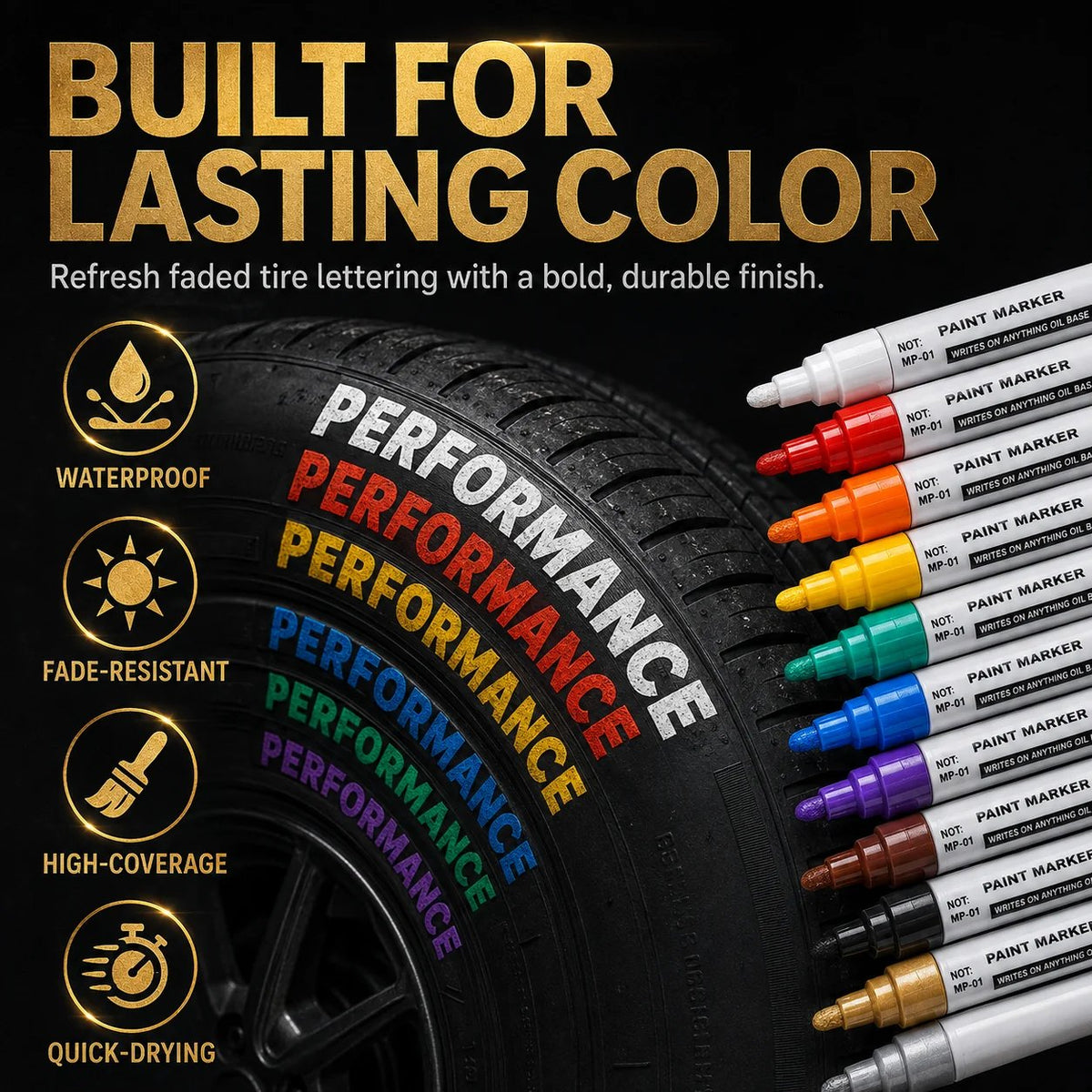 Oil‑Based Waterproof Tire Paint Marker