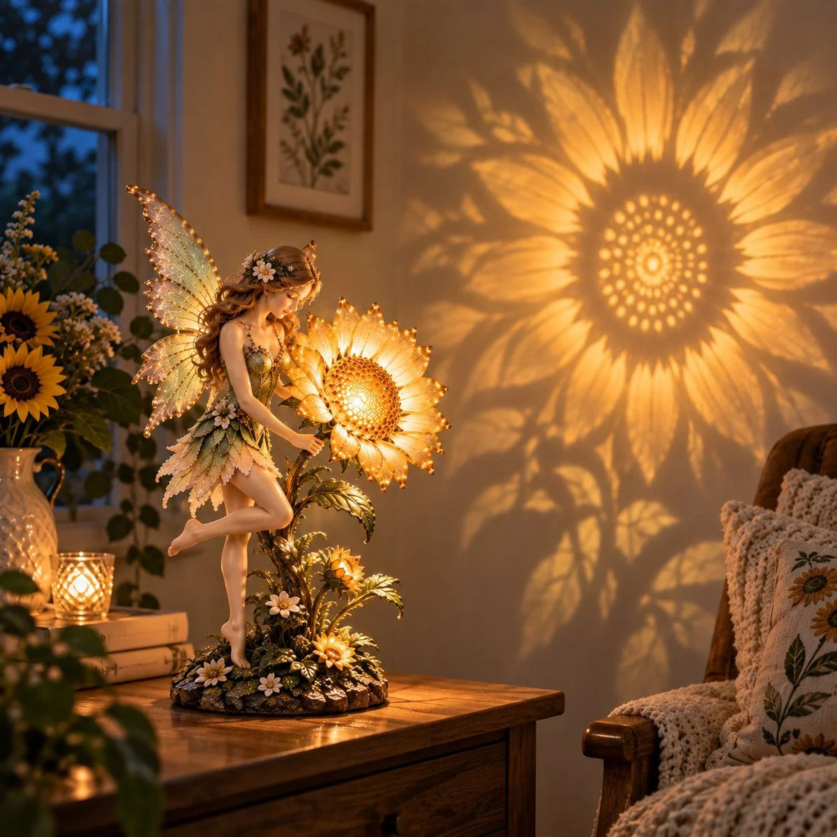🌻Enchanted Sunflower Fairy Projection Lamp🧚