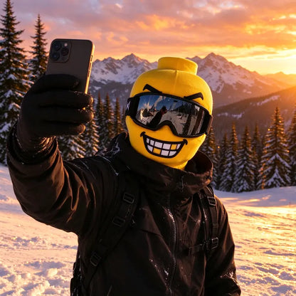 😆 Funny Smiley Ski Mask – Goggle-Friendly Winter Balaclava ❄️