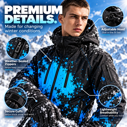 ❄️ Thermochromic Color-Changing Winter Jacket – Temperature-Reactive Ski & Snowboard Coat