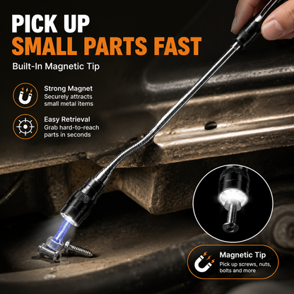 🔦 Telescopic Magnetic LED Pickup Tool Flashlight 🧲