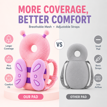👶 Baby Head Protection Cushion Pad Toddler Walking Crawling Safety Pillow 🦋