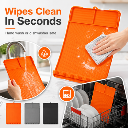 🔥 Silicone Grill Shelf Mat – Clean & Organized BBQ Prep