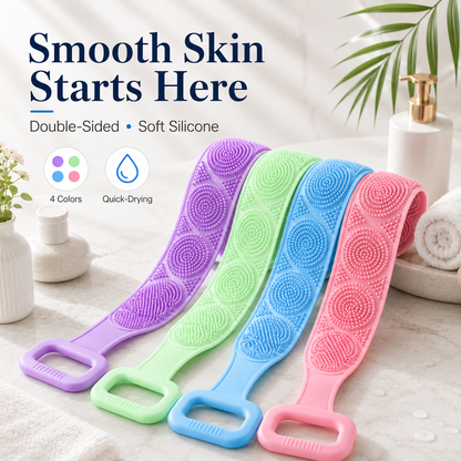 🧼 Silicone Back Scrubber - Double-Sided Deep Exfoliating ✨
