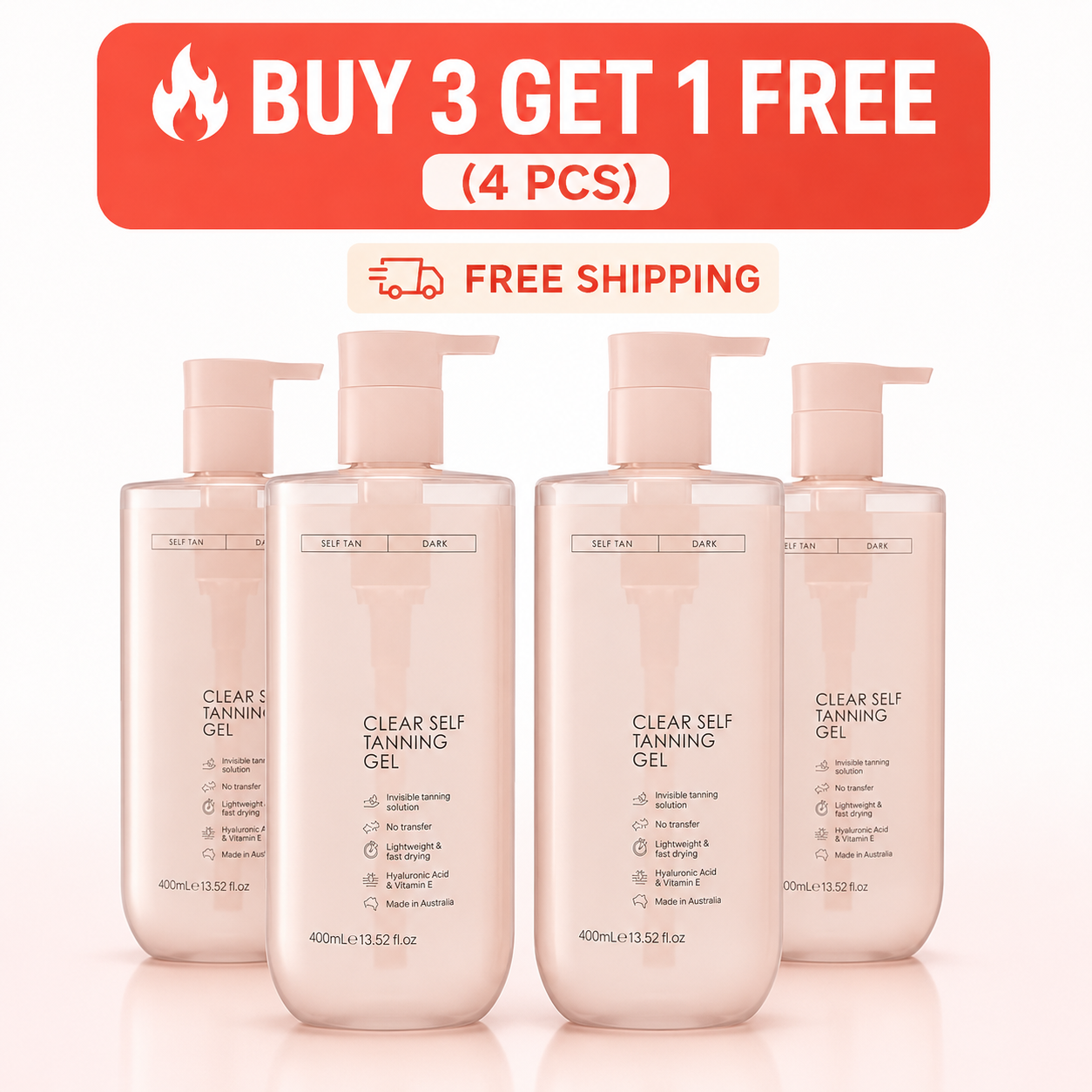 ⏰ LAST 24 HOURS: 50% OFF |✨Clear Self Tanning Gel🧴