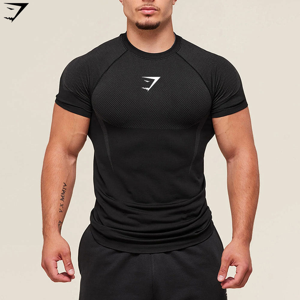 💪 Men's Athletic Compression T-Shirt – Quick-Dry Breathable Gym Tee🏋️‍♂️