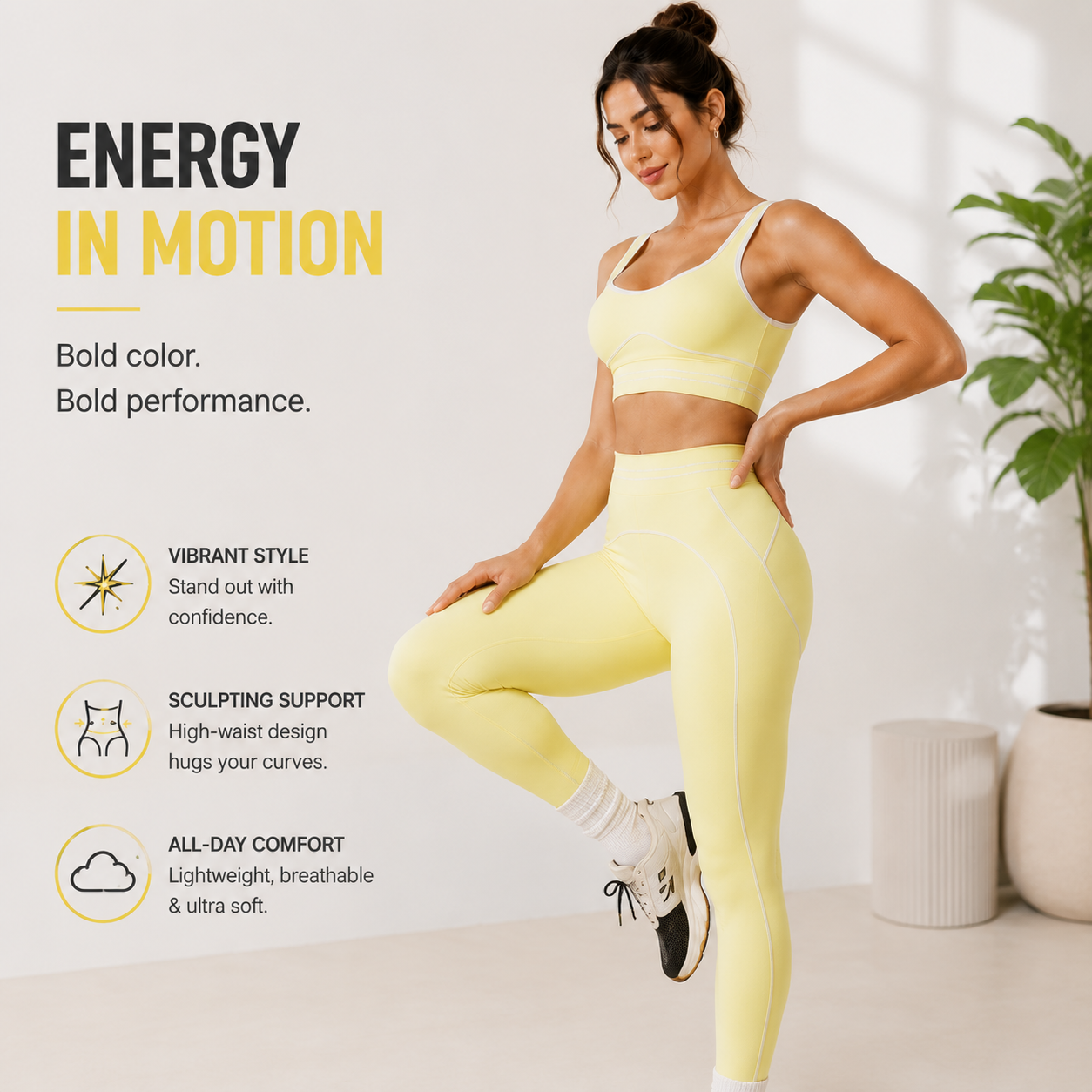 💗 Sculpt Seamless High-Waist Set | Butt Lift Gym Outfit ✨ | Squat Proof Workout Wear