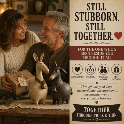 ❤️ Still Stubborn, Still Together – Funny Donkey Couple Gift