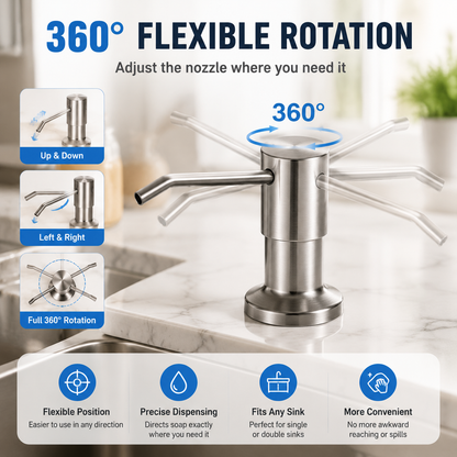 🧽 Built in Kitchen Sink Soap Dispenser Extension Tube Kit with Check Valve 💧