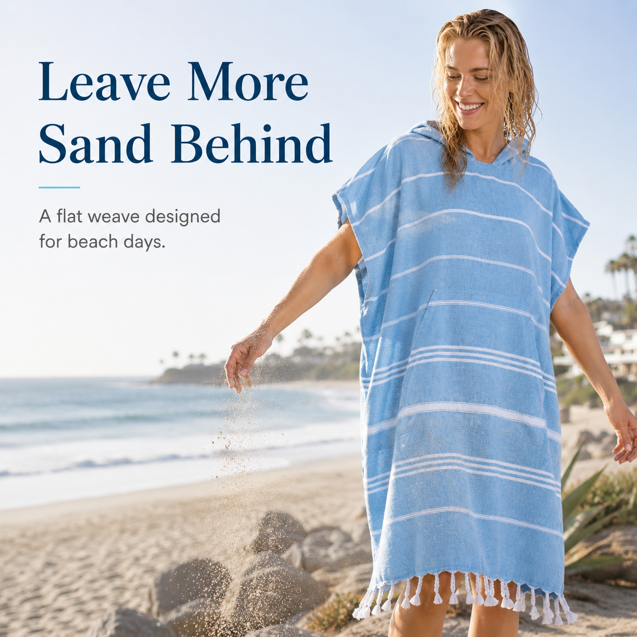 🏄 Hooded 100% Turkish Organic Cotton Beach & Surf Towel Poncho 🌊