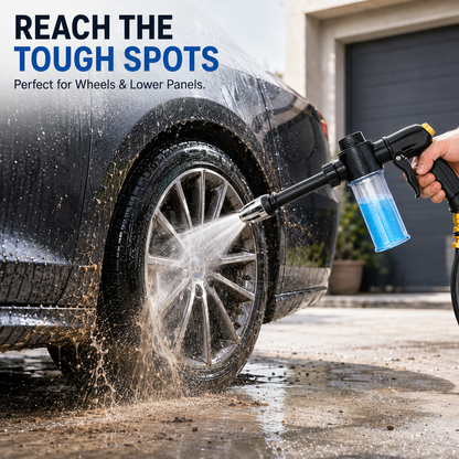 🚗 Multi-Function Car Wash Foam Spray Gun – 2-in-1 Hose Washer 💦
