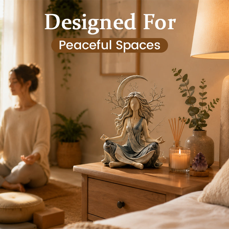 🌿 Serene Goddess of Nature Sculpture – Earth Peace Statue 🧘