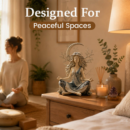 🌿 Serene Goddess of Nature Sculpture – Earth Peace Statue 🧘
