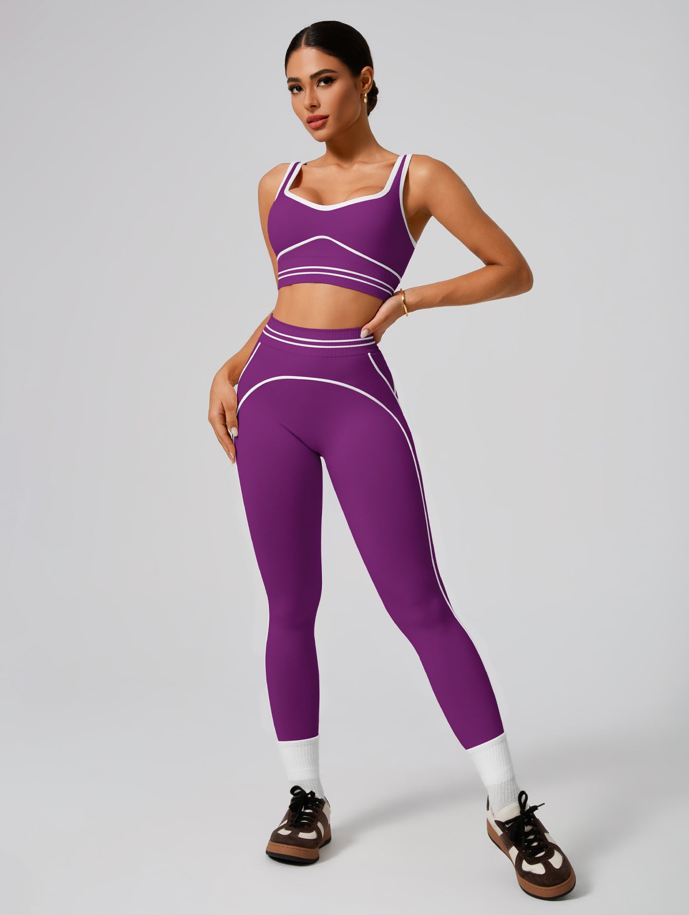 💗 Sculpt Seamless High-Waist Set | Butt Lift Gym Outfit ✨ | Squat Proof Workout Wear