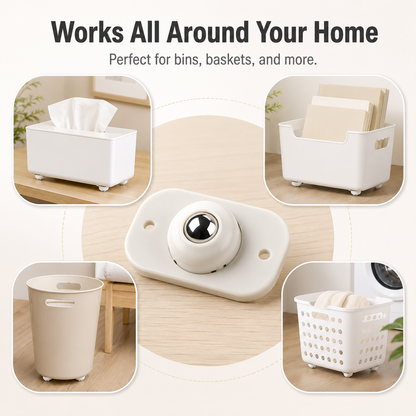 ✨ 360° Stick-On Caster Wheels – Move Boxes, Bins & Small Furniture Effortlessly