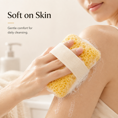 🧼 Rich Lather Soap Pocket Sponge | Non-Slip Shower Essential 🫧