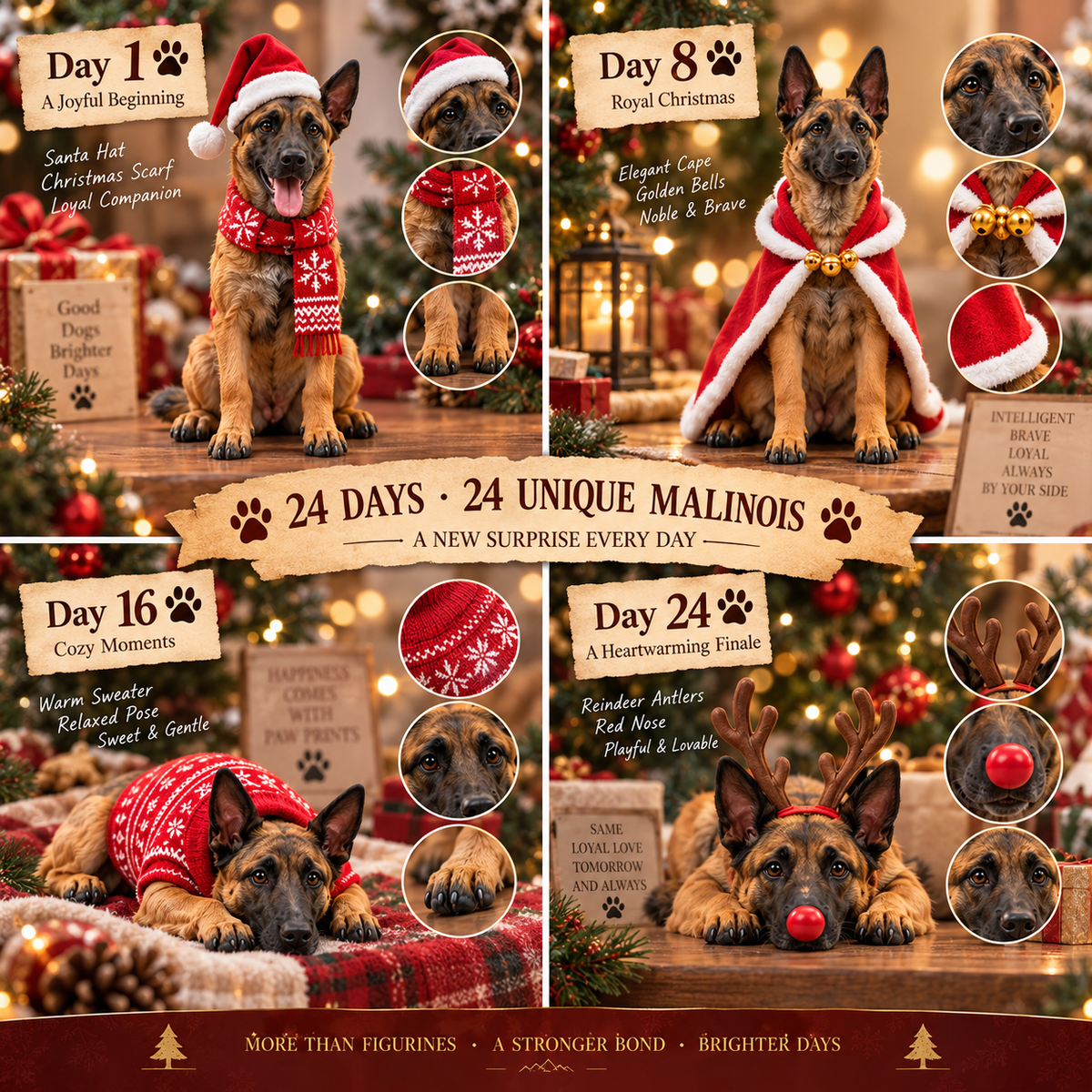 🎉24 Days of Belgian Malinois Joy — 24 Unique Collectible Figurines🎉
