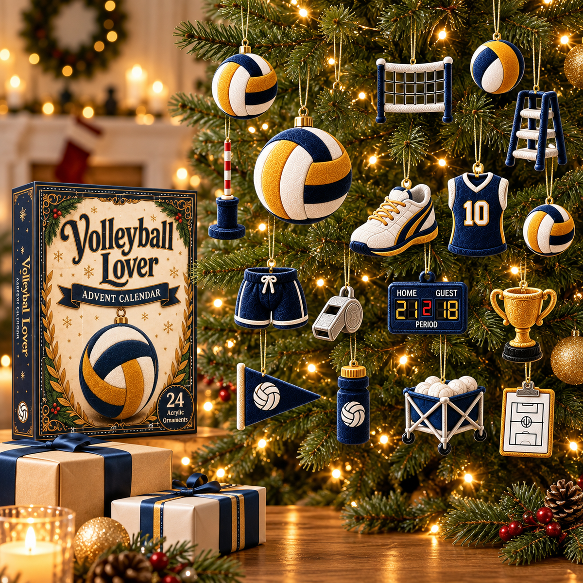 🎄 LAST CHANCE 50% OFF – 24-Day Volleyball Advent Calendar With 24 Game-Day Ornaments 🏐