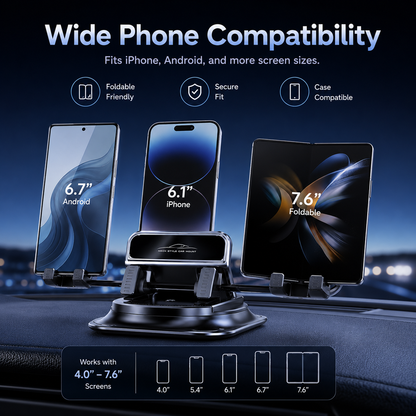 🔥 Best Seller | 360° Anti-Shake Car Mount - Rock-Solid 🚗