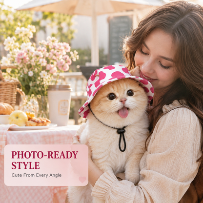 🐾 Adjustable Pet Bucket Sun Hat – Cute Outdoor Visor 👒