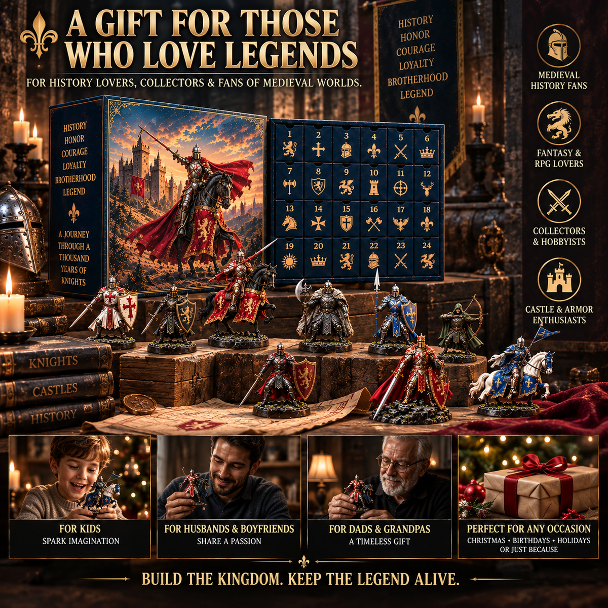 ⚔️ 2026 Medieval Knight Advent Calendar – 24 Days of Christmas Warriors