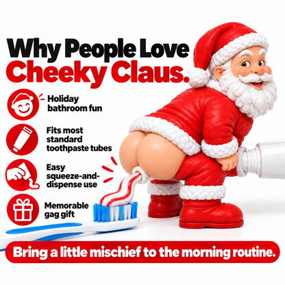 🎅 Cheeky Santa Toothpaste Topper - Funny Christmas Gag Gift 🎄