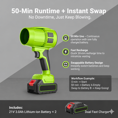 🔥 57% OFF Cordless Handheld Blower  – Choose 1 or 2 Battery Kits