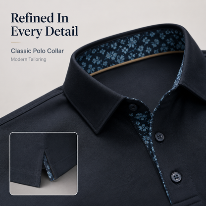 👔 Men's Breathable Stretch Polo Shirt | Cool, Comfortable & Sharp ✨