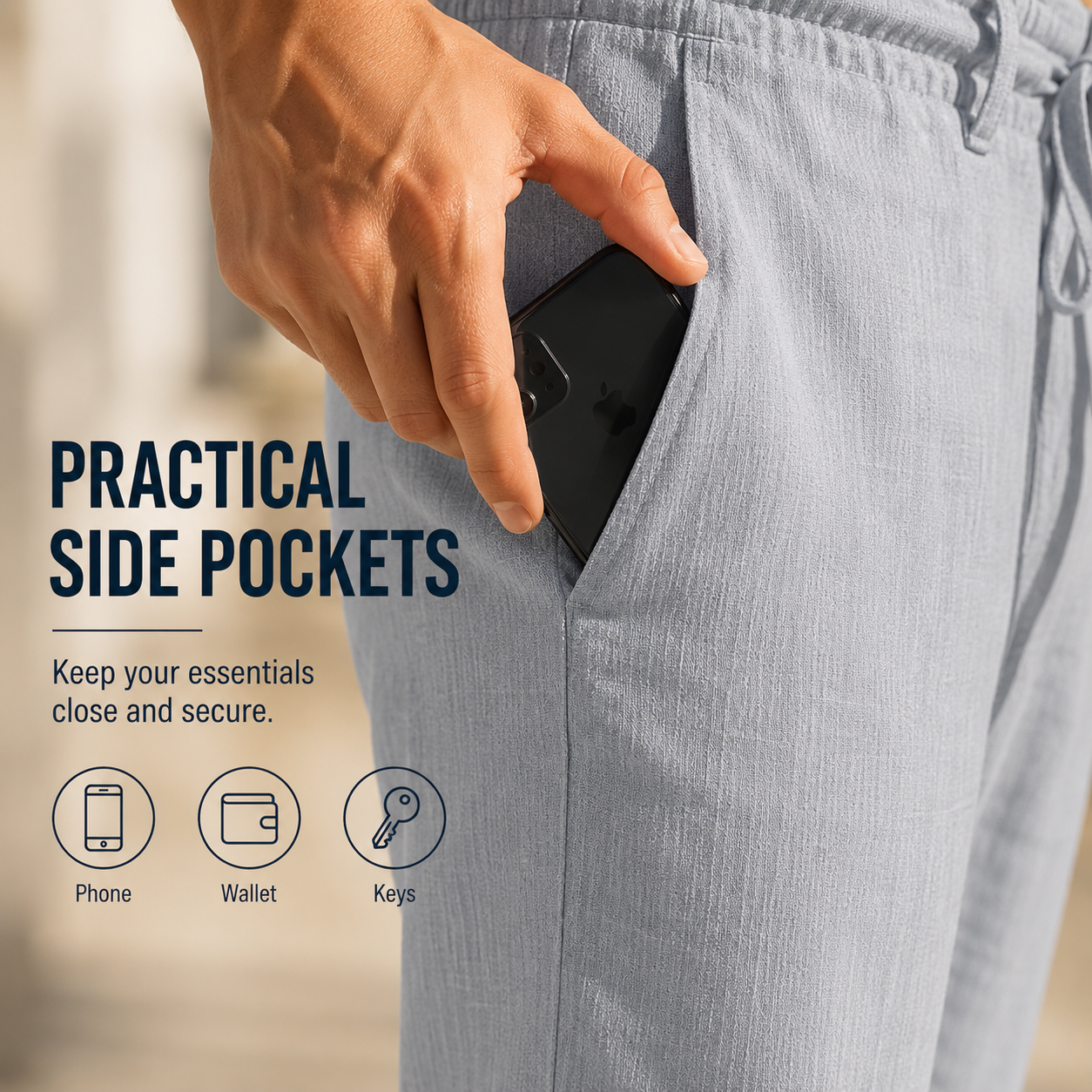 👖 Ultra-Comfort™ Men's Lightweight Casual Pants | Breathable & Stretch 🌬️