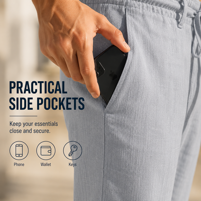 👖 Ultra-Comfort™ Men's Lightweight Casual Pants | Breathable & Stretch 🌬️
