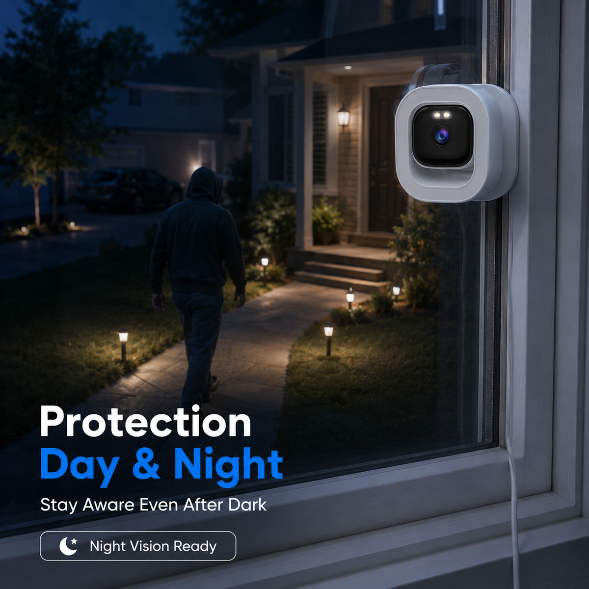 📹 Smart Window-Mounted Security Camera – 3MP Dual-Band WiFi Cam ✨
