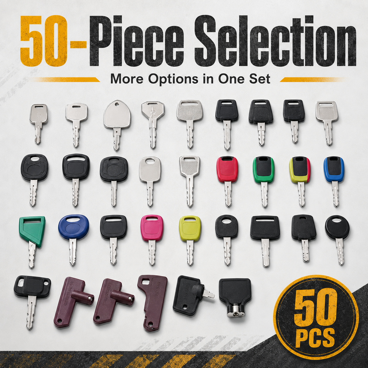 🚚 Buy 2, Free Shipping | 50-Piece Heavy Equipment Key Set 🔑