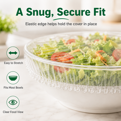 🥗 100Pcs Reusable Elastic Food Storage Covers Set 🍉