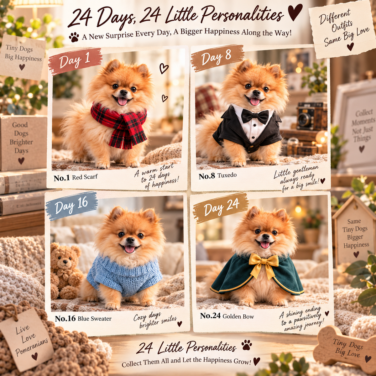 🐾 The Fluffy Pomeranian Crew — 24 Tiny Friends, Endless Cuteness to Collect 🐶