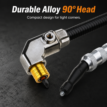 ⚙️ Flexible 90 Degree Right Angle Drill Adapter Extension 31.5 cm 12.4 in 🛠️