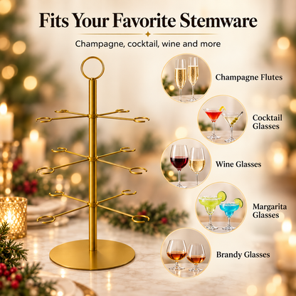 🥂 Multi-Tier Stemware Glassware Display Stand – DIY Tabletop Beverage Centerpiece ✨
