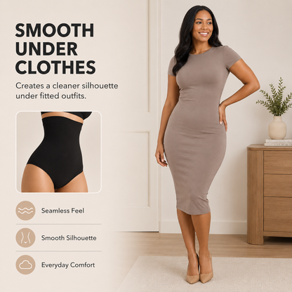 👙 High-Waisted Seamless Tummy Control Shaper Brief with Anti-Slip Silicone 💃